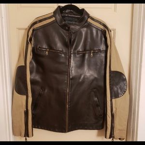 Machine Brown Motorcycle Jacket: Large